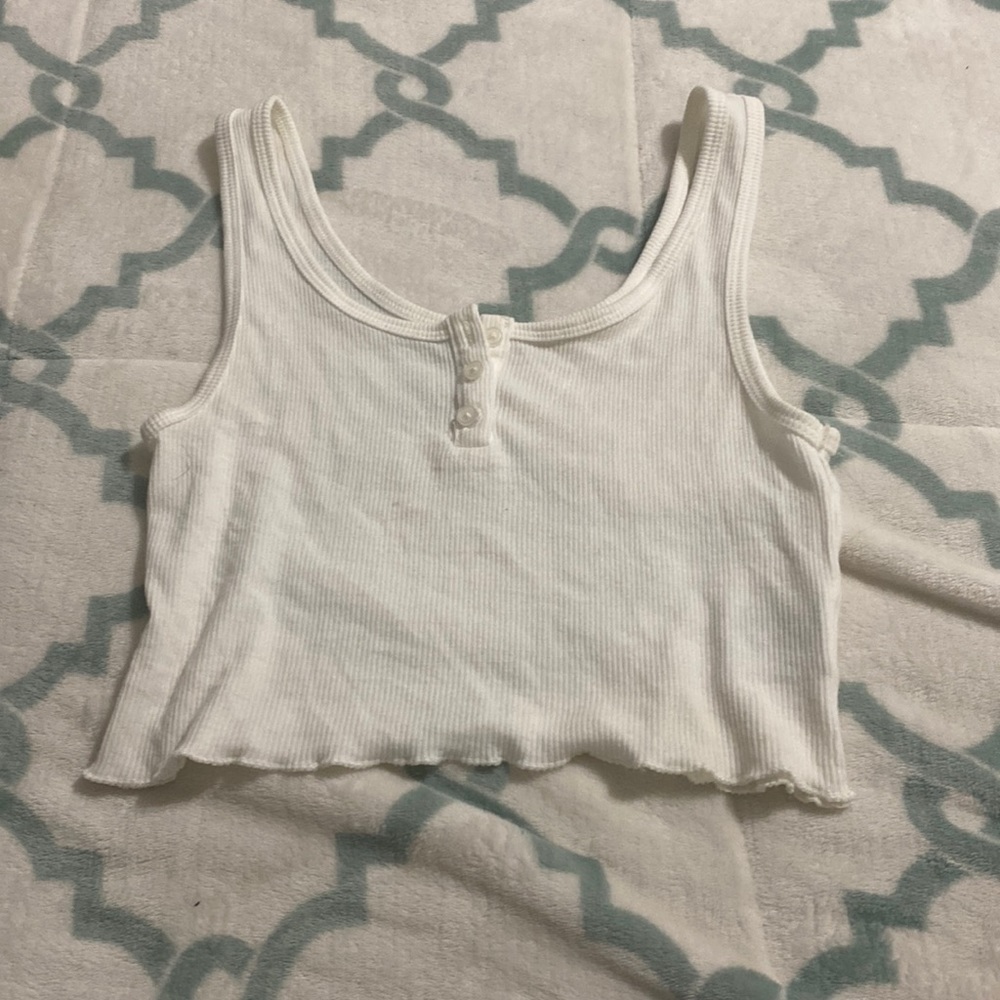 NWOT cute white american eagle crop tank